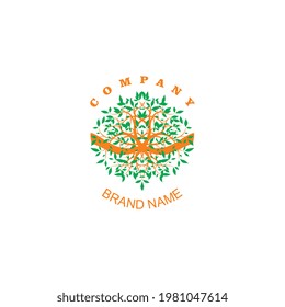tree leaf logo is good for a business company logo or organization