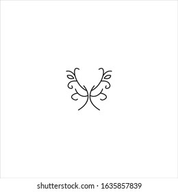 Tree Leaf Logo Icon template design in Vector illustration. Black Logo And White Backround 