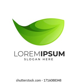 tree leaf logo icon template, vector file eps 10, text can be edit or remove