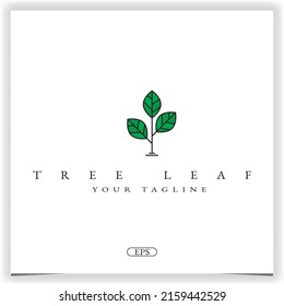 tree leaf logo premium elegant template vector eps 10