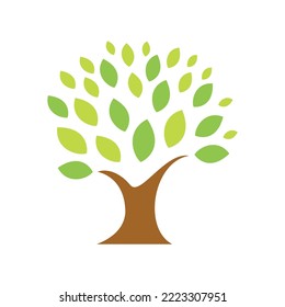 tree leaf logo template 1