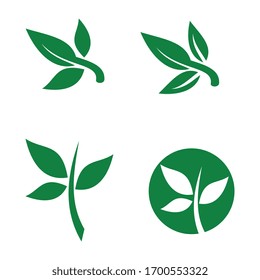 Tree leaf logo template design vector , icon illustration