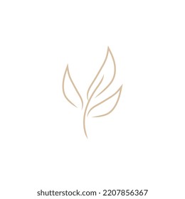 Tree leaf logo template, design vector illustration