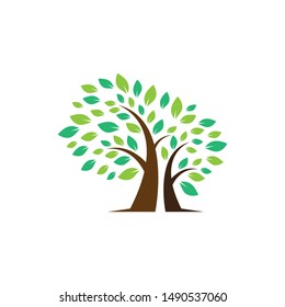 Tree leaf logo template vector icon