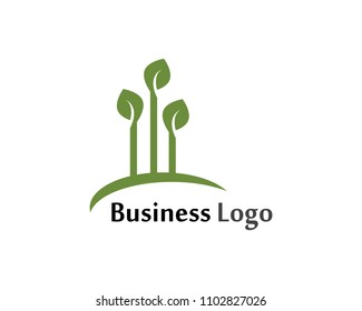 Tree Leaf logo  Vector icon Illustration design template