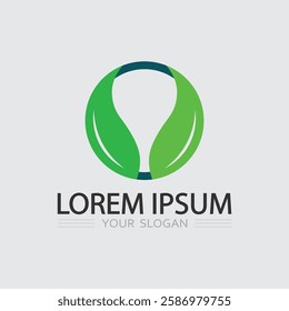 tree and leaf nature logo design tamplate ecology