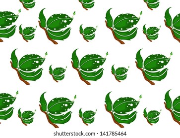 Tree leaf nature on a white background