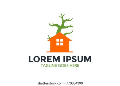 tree and leaf related logo. vector illustration. editable