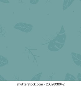 Tree leaf seamless pattern with soft colour background suitable for banner design, gift wrap design, etc.