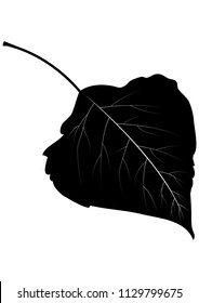 tree leaf silhouette vector