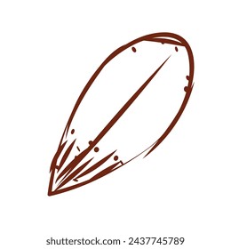 Tree leaf sketch icon Vector illustration