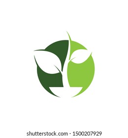 Tree leaf symbol vector icon