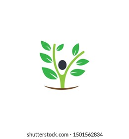 Tree leaf symbol vector icon