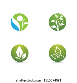 Tree leaf symbol vector icon illustration