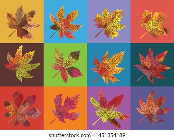 Tree Leaf Triangle polygonal silhouette