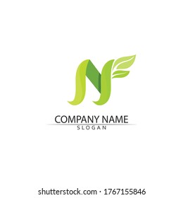 Tree leaf vector and green logo design friendly concept 