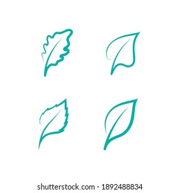 Tree leaf vector and green logo design friendly concept 