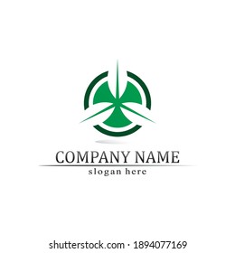 Tree leaf vector and green logo design friendly concept 