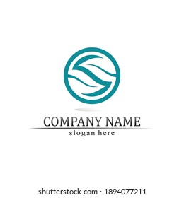 Tree leaf vector and green logo design friendly concept 