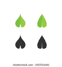 Concepto amigable para el diseño del vector de hoja de árbol y el logotipo verde 