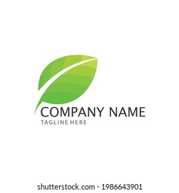 Tree leaf vector and green logo design friendly concept 