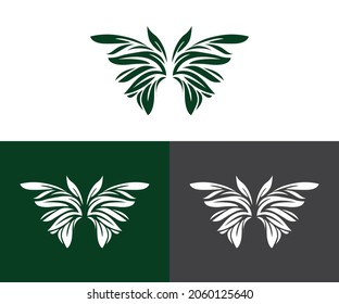 Tree leaf vector and green logo design friendly concept