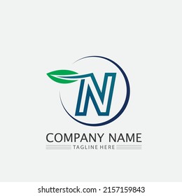 Tree leaf vector and green logo design friendly concept 