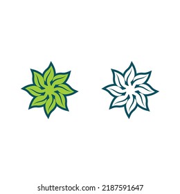 Tree leaf vector and green logo design friendly concept 