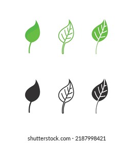 Tree leaf vector and green logo design friendly concept 