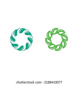 Tree leaf vector and green logo design friendly concept 