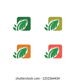 Tree Leaf Vector icon Illustration design template