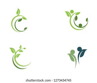 Tree Leaf Vector icon Illustration design template