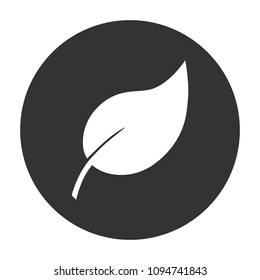 tree leaf vector icon, nature leaf vector sign