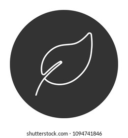 tree leaf vector icon, nature leaf vector sign