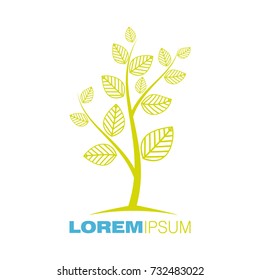 Tree leaf vector logo concept nature illustration
