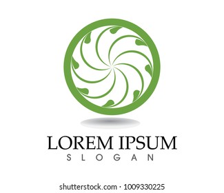 Tree leaf vector logo design, eco friendly concept.