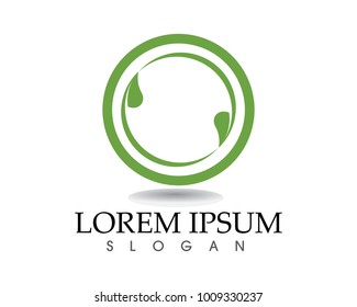 Tree leaf vector logo design, eco friendly concept.