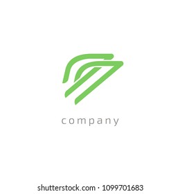 Tree leaf vector logo design, eco-friendly concept. Vector floral curve logo design.