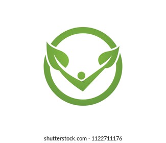 Tree leaf vector logo design symbol