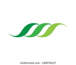 Tree leaf vector logo design, eco-friendly concept.
