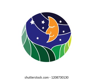 Tree leaf vector logo design, eco-friendly concept.
