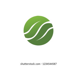 Tree leaf vector logo design, eco-friendly concept.
