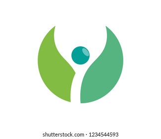 Tree leaf vector logo design, eco-friendly concept.
