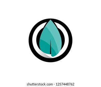 Tree leaf vector logo design, eco-friendly concept.
