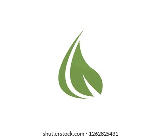 Tree leaf vector logo design, eco-friendly concept.