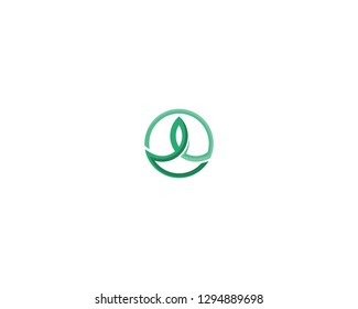 Tree leaf vector logo design, eco-friendly concept.
