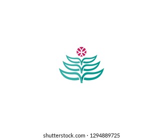 Tree leaf vector logo design, eco-friendly concept.
