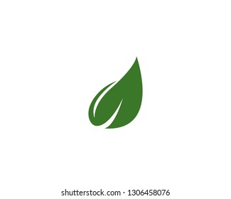 Tree leaf vector logo design, eco-friendly concept.