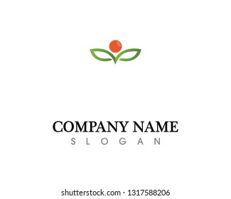 Tree leaf vector logo design, eco-friendly concept.
