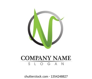 Tree leaf vector logo design, eco-friendly concept.
